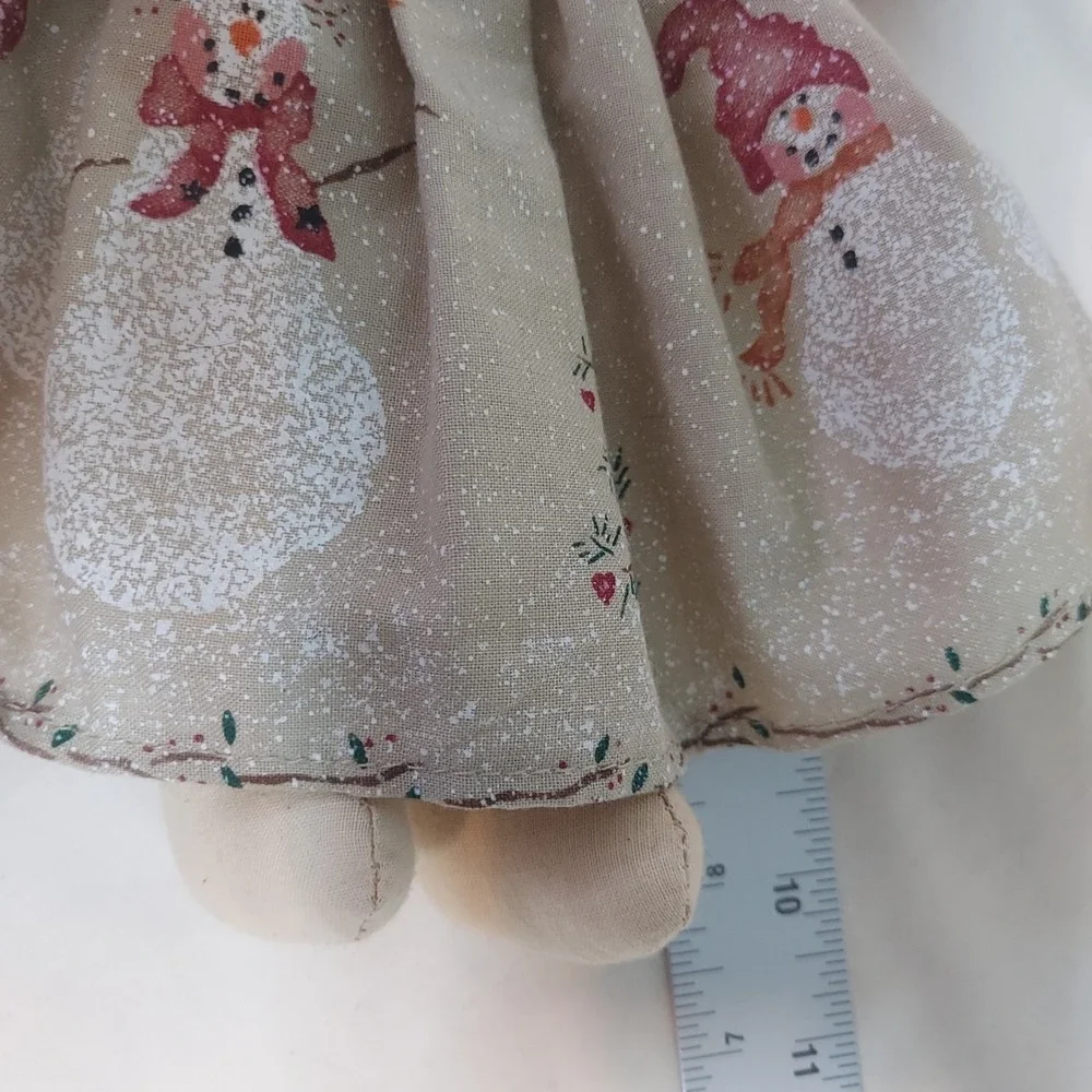 Charming Angel &‎ Snowman Duo Plush Dolls Rustic Country Farmhouse Decor Set